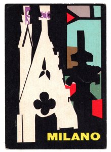Milan - Postcard designed by M. Nizzoli for the E.P.T. in 1954