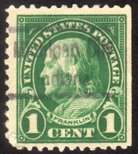 1923, US 1c, Franklin, Used, Sc 552