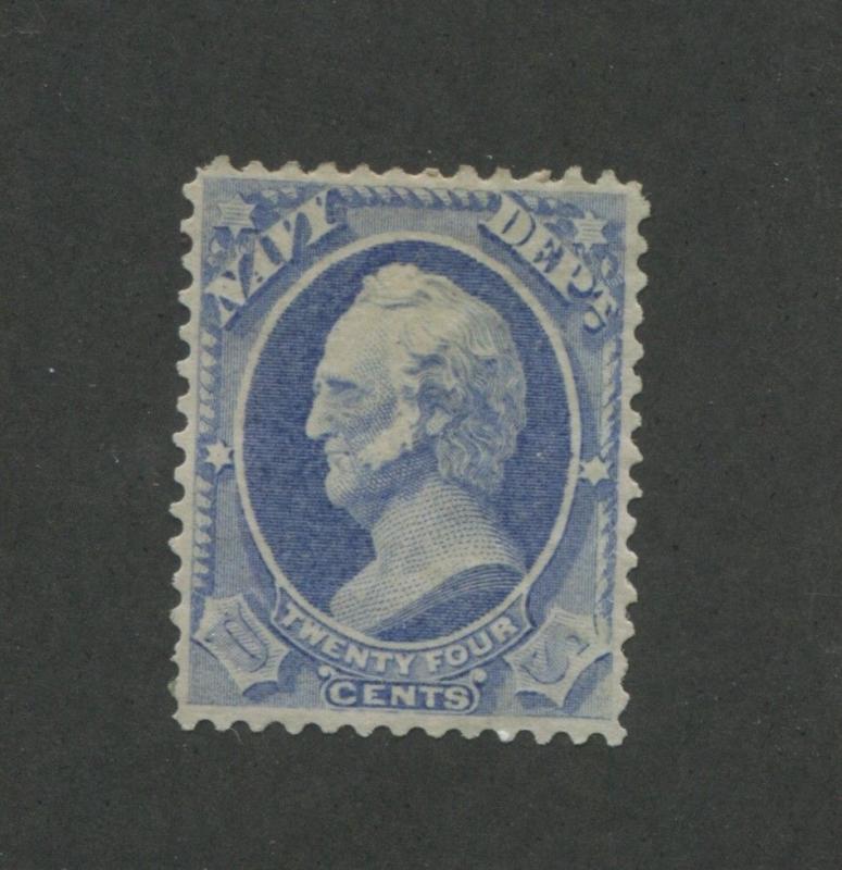 1873 United States Navy Dept Official Stamp #O43 VF Mint Hinged Disturbed OG