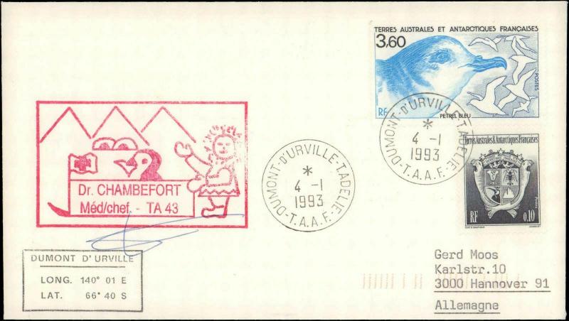 French Southern & Antarctic Territory #216, Antarctic Cachet and/or Cancel