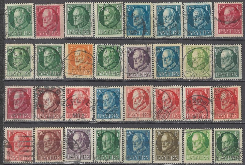 COLLECTION LOT OF #1354 BAVARIA 32 STAMPS 1914+ CLEARANCE CV+$64