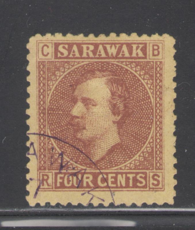 Sarawak 1875 Sir Charles Johnson Brooke 4c Scott # 4 Used