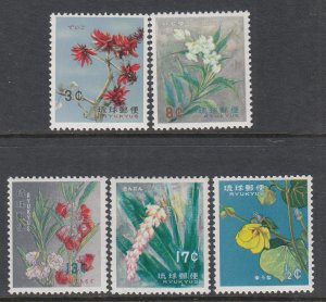 Ryukyu Islands 98-102 Flowers MNH VF