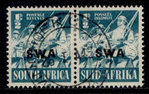 SOUTH WEST AFRICA GVI SG114a, ½d blue-green, FINE USED.