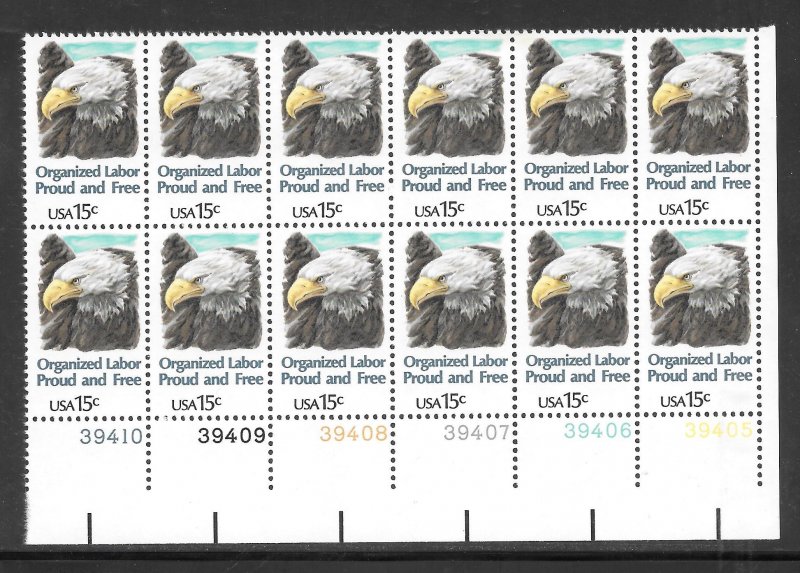 #1831 MNH Plate Block of 12