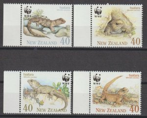 NEW ZEALAND 1991 WWF SG 1590/93 MNH