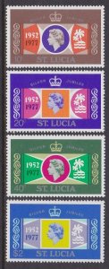 414-17 St Lucia 1977 Silver Jubilee MNH