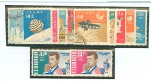 Ecuador #756-756B/758-758E/ Used Single