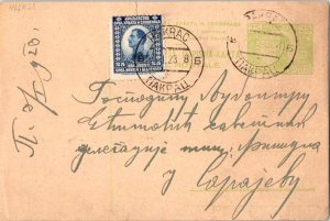 Yugoslavia 25p King Alexander I on 25p King Alexander I Postal Card 1923 Pakr...