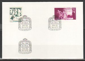 Sweden, Scott cat. 992-993. Opera, Musis issue. First day Cover.