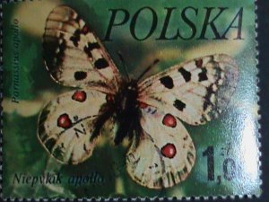 POLAND STAMP- COLORFUL BEAUTIFUL LOVELY BUTTERFLY JUMBO LARGE CTO STAMPS-VF