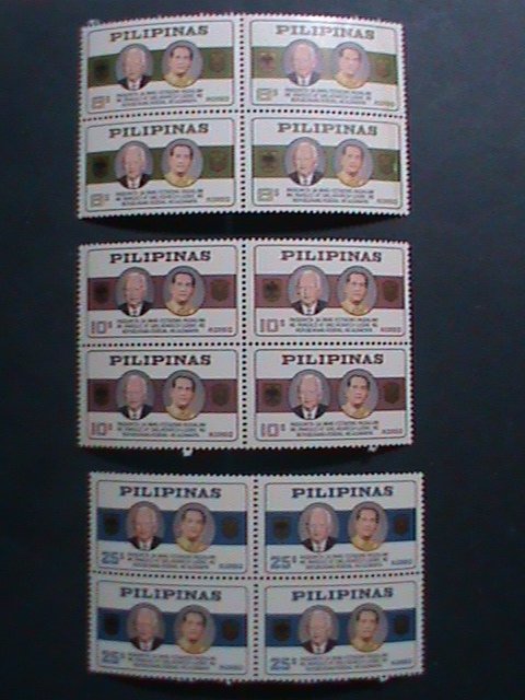 ​PHILIPPINES-1965-SC#919-21-VISIT- PRESIDENT HEINRICH LUBKE-GERMANY-MNH BLOCK