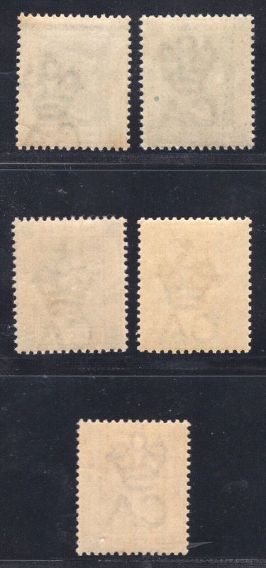 MOMEN: HONG KONG SG #56/61 1900-1901 MINT OG NH £196++ LOT #65268