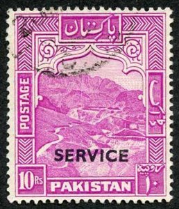 Pakistan SG 026 KGVI 10r opt OFFICIAL Perf 14 Fine Used