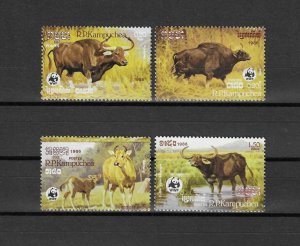 CAMBODIA 1986 WWF SG 781/4 MNH Cat £20