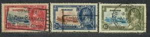 $Bahamas Sc#92-94 used, VF, part set, Cv. $29