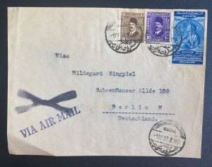 1936 Cairo Egypt Front Airmail cover To Berlin Germany