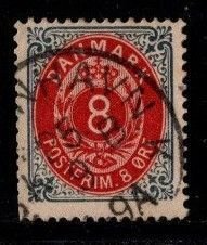 Denmark -  #44 Numeral (Wmk 112) - Used