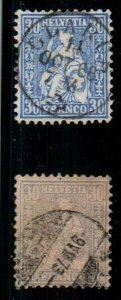 Switzerland Scott 56, 56a Used [TK135]