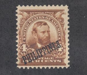 Philippines Sc 229 MLH. 1904 4c brown US Grant with ovpt, fresh, bright