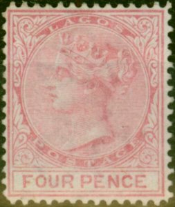 Lagos 1876 4d Carmine SG14 Fine Unused