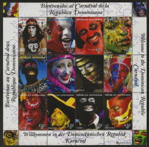 Dominican Republic 2012, Scott 1517-1521, Carnival, Five Sheets of 12