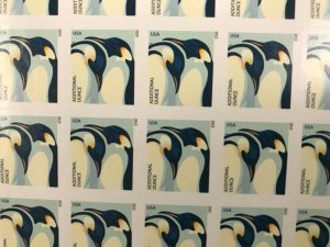 4989   Emperor Penguin, additional ounce  MNH (22¢) sheet of 20   FV $4.40  2015