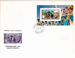 Upper Volta 1984 Sc C302 Deluxe Souvenir Sheet FDC