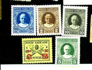 VATICAN CITY 9 10 12-4 MINT FVF OG HR/LH Cat $28