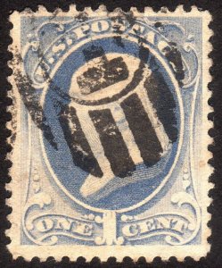 1881, US 1c, Franklin, Used, Well centered, Sc 206