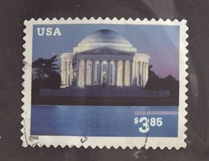 US 2002 $3.85 Jefferson Meemorial #3647 USED