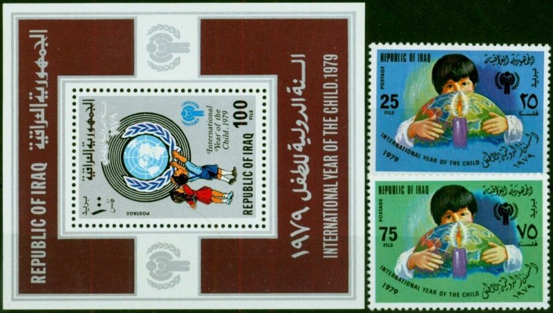 Iraq 1979 Year of the Child Set of 3 SG1391-MS1393 V.F MNH