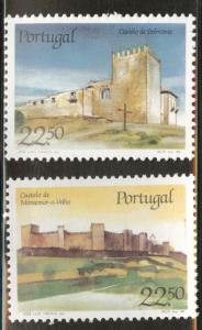 Portugal Scott 1667-1668 MNH** castle set CV $1.70 1986