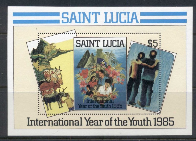St Lucia 1985 Intl. Year of Youth MS MUH
