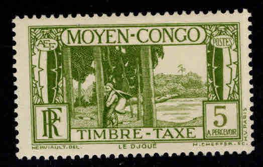 Moyen Middle Congo Scott J23 MH* postage due