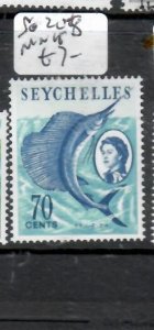 SEYCHELLES QEII  FISH   SG 208   MNH        PP1120H