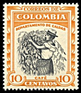 Colombia 652, MNH, Coffee Harvester in Caldas