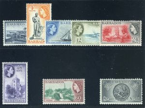 Barbados 1964 QEII 'Pictorials' set complete superb MNH. SG 312-319. Sc 257-264.