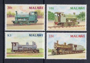 MALAWI Sc# 498 - 501 MNH FVF Set of 4 Locomotives Railways Trains