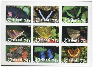 KIRIBATI SHEET IMPERF CINDERELLA BUTTERFLIES INSECTS