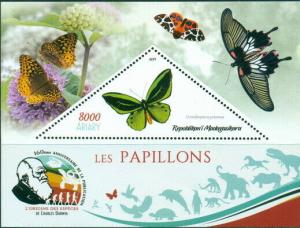 BUTTERFLIES INSECTS FAUNA CHARLES DARWIN MADAGASCAR 2019 MNH STAMP SET 4 SHEETS