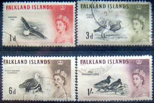 FALKLAND ISLANDS 1960 1d,3d,6d,1sh Birds Used