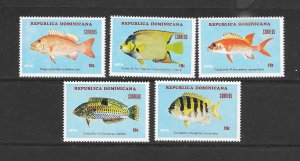 FISH - DOMINICAN REPUBLIC #757-61MNH