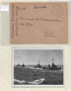 WW2: German Naval Feldpost MSP-3 KDM Grief 12/30/39 (54645)