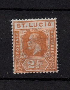 St Lucia KGV 2 1/2D Orange SG97 Mint LHM WS36911