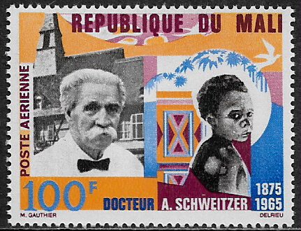 Mali #C32 MNH Stamp - Dr Albert Schweitzer and a Sick Child