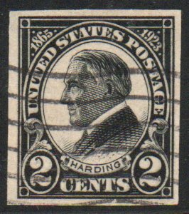 USA #611 VF, wavy line cancel, fresh color!