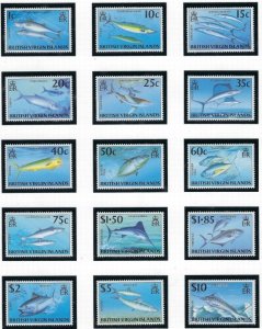 British Virgin Is 847-61 MNH 1997 Fish (ak2256)