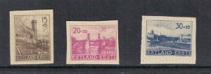 Estonia Under German Occ. 1941 Sc NB1-NB3 Imperf. MH