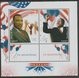 MARTIN LUTHER KING sheet containing two values mnh